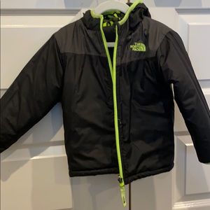 Neon green & black reversible winter jacket sz 3T